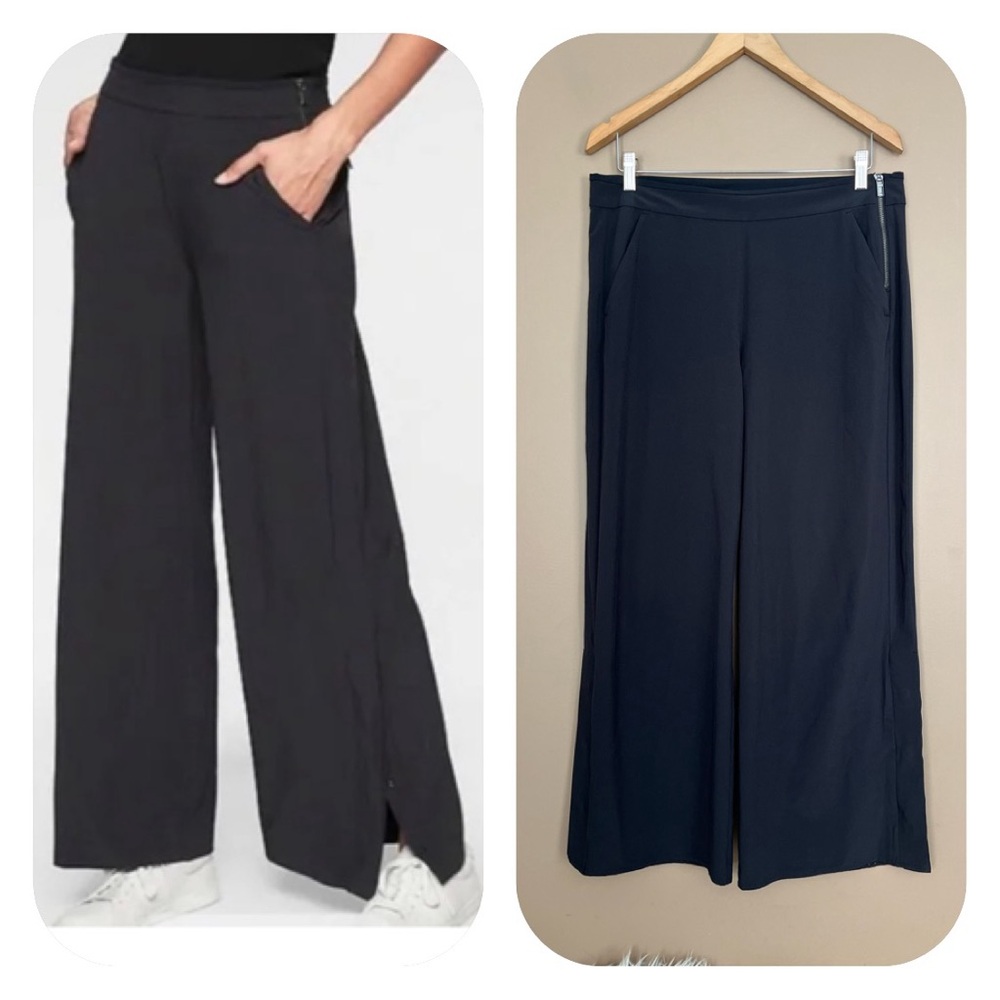 {Athleta} Gramercy Track Trouser Pants in Black - Womens 10